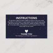 Starry Sky Floral Moon Crystal Candle Spell Visitekaartje (Achterkant)