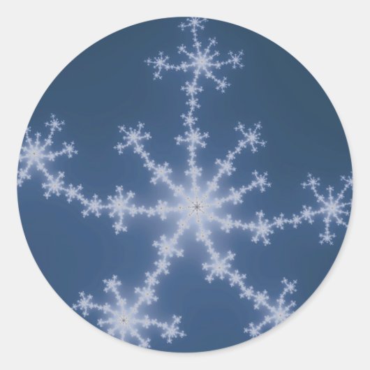 Starry Sky - Fractal Ronde Sticker (Voorkant)