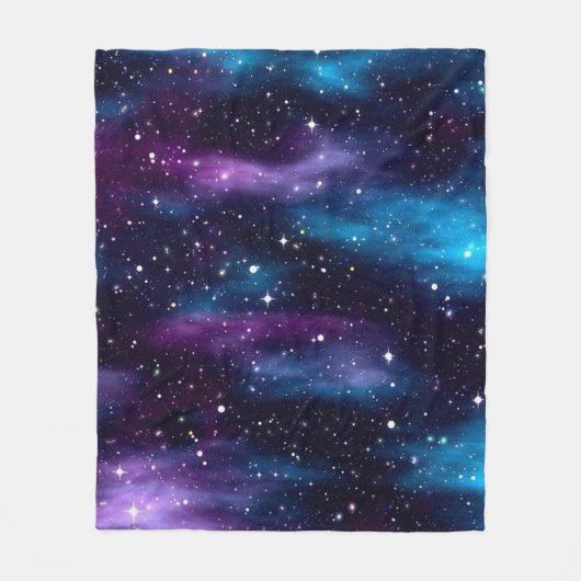 Starry Sky Galaxy Fleece Deken (Voorkant)