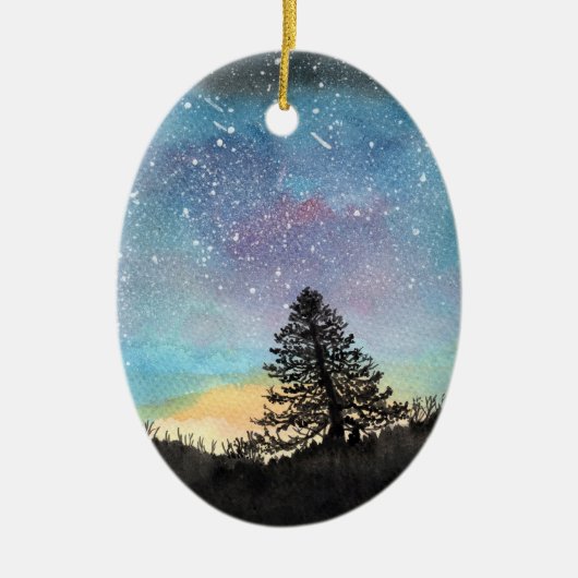 Starry Sky Keramisch Ornament (Voorkant)
