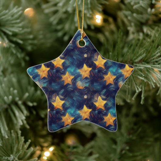 Starry Sky Keramisch Ornament (Boom)