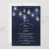 starry sky mason jars trouwuitnodigingen kaart (Voorkant)