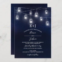 starry sky mason jars trouwuitnodigingen