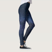 Starry sky middernacht blauwe actieve draag yoga leggings (Rechts)