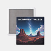 Starry Sky Monument Valley Travel sterren Magneet (Voorkant / Achterkant)