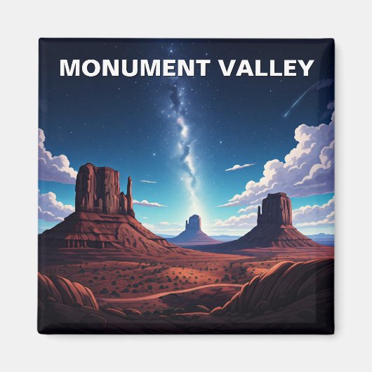 Starry Sky Monument Valley Travel sterren Magneet (Voorkant)