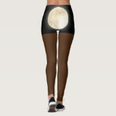 Starry Sky Moon Butt African-American Bare Legs Leggings (Achterkant)