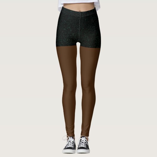 Starry Sky Moon Butt African-American Bare Legs Leggings (Voorkant)
