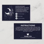 Starry Sky Moon Candle Spell Visitekaartje (Voorkant / Achterkant)