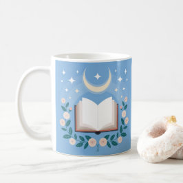Starry Sky Moon Flowers Book Lover Classic Mug Koffiemok