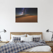 Starry Sky over de woestijn van Sand Dunes Gobi Canvas Afdruk (Insitu (Slaapkamer))