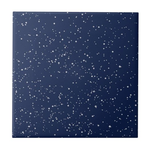 Starry Sky, sterren in Midnight Blue  Tegeltje (Voorkant)