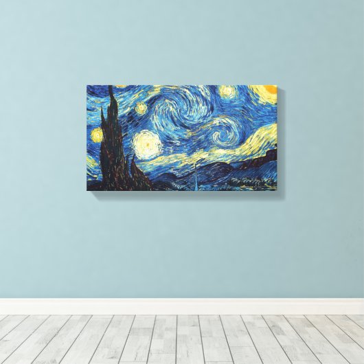 Starry Sky, Van Gogh Canvas (Insitu (Houten vloer))