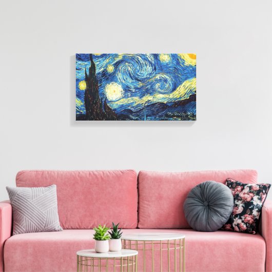 Starry Sky, Van Gogh Canvas (Insitu (Woonkamer))