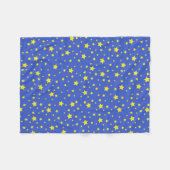 Starry Sky Yellow Stars Pretty Starlight Night Fleece Deken (Voorkant (Horizontaal))