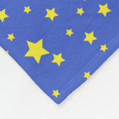Starry Sky Yellow Stars Pretty Starlight Night Fleece Deken (Hoek)