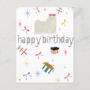 Starry Sparkle Schattigee puppywensen Aankondigingskaart