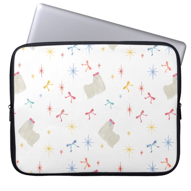 Starry Sparkle Schattigee puppywensen Laptop Sleeve (Voorkant)