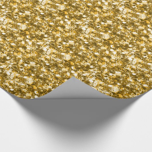 Starry Sparkly Gold kermas Cadeaupapier (Hoek)
