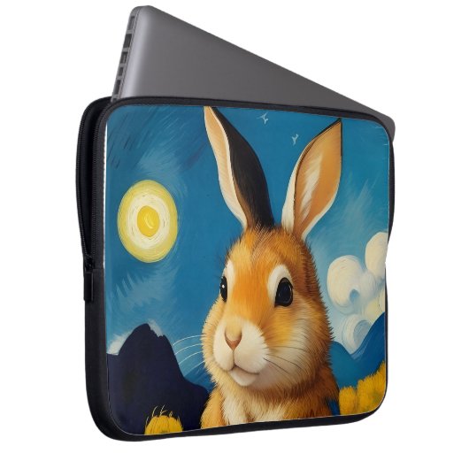Starry Spring Bunny Electronics Bag Laptop Sleeve (Voorkant Rechts)