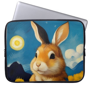 Starry Spring Bunny Electronics Bag Laptop Sleeve