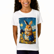 Starry Spring Bunny Kinder T-shirt
