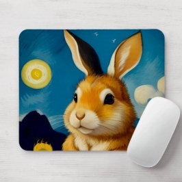 Starry Spring Bunny Mousepad Muismat