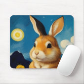 Starry Spring Bunny Mousepad Muismat (Met muis)