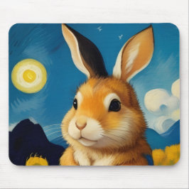 Starry Spring Bunny Mousepad Muismat