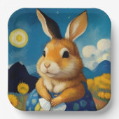 Starry Spring Bunny Paper Bord (Voorkant)