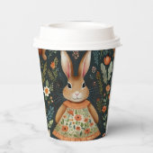 Starry Spring Bunny Paper Cup Papieren Bekers (Achterkant)