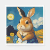 Starry Spring Bunny Paper Napkin Servet (Voorkant)