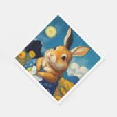 Starry Spring Bunny Paper Napkin Servet (Hoek)