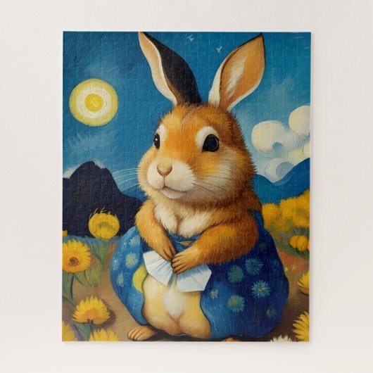 Starry Spring Bunny Puzzel Legpuzzel (Verticaal)