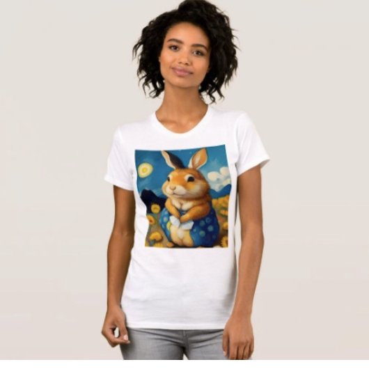 Starry Spring Bunny T-shirt