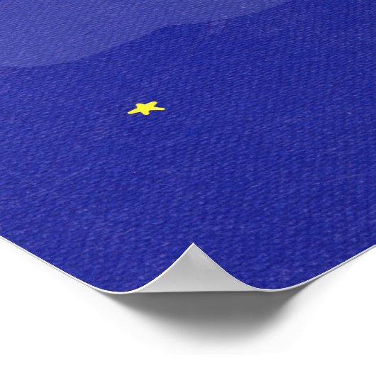 Starry Starry Hippo, een Illustratie van kinderen Poster (Hoek)