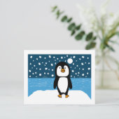 Starry Starry Penguin Holiday Briefkaart (Staand voorkant)