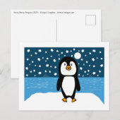 Starry Starry Penguin Holiday Briefkaart (Voorkant / Achterkant)