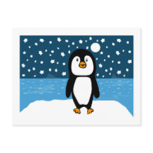 Starry Starry Penguin Holiday Briefkaart