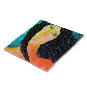 Starry Sterrennacht Abstract digitaal schilderen Tegeltje (Zijkant)