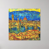 Starry Sterrennacht Florence Italië Canvas Afdruk (Voorkant)