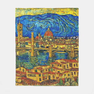 Starry Sterrennacht Florence Italië Fleece Deken