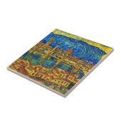 Starry Sterrennacht Florence Italië Tegeltje (Zijkant)