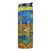 Starry Sterrennacht Florence Italië Thermosbeker (Gedraaid links)