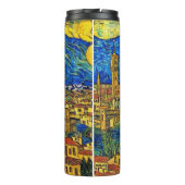 Starry Sterrennacht Florence Italië Thermosbeker (Achterkant)