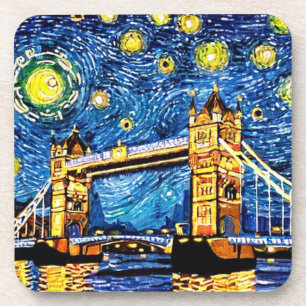 Starry Sterrennacht London England Bier Onderzetter