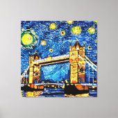 Starry Sterrennacht London England Canvas Afdruk (Voorkant)
