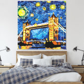 Starry Sterrennacht London England Canvas Afdruk (Insitu (Slaapkamer))