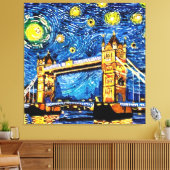 Starry Sterrennacht London England Canvas Afdruk (Insitu (Woonkamer))