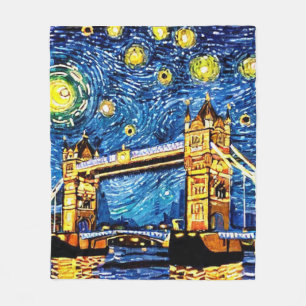 Starry Sterrennacht London England Fleece Deken